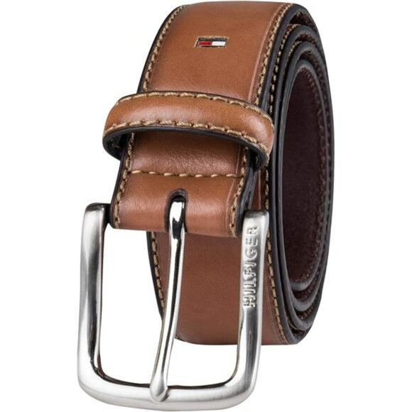 Mens Brown Casual Jean Belt Classic Harness Buckle Everyday Dress Accessory - Picture 6 of 6